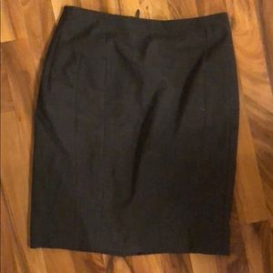 Grey pencil skirt.